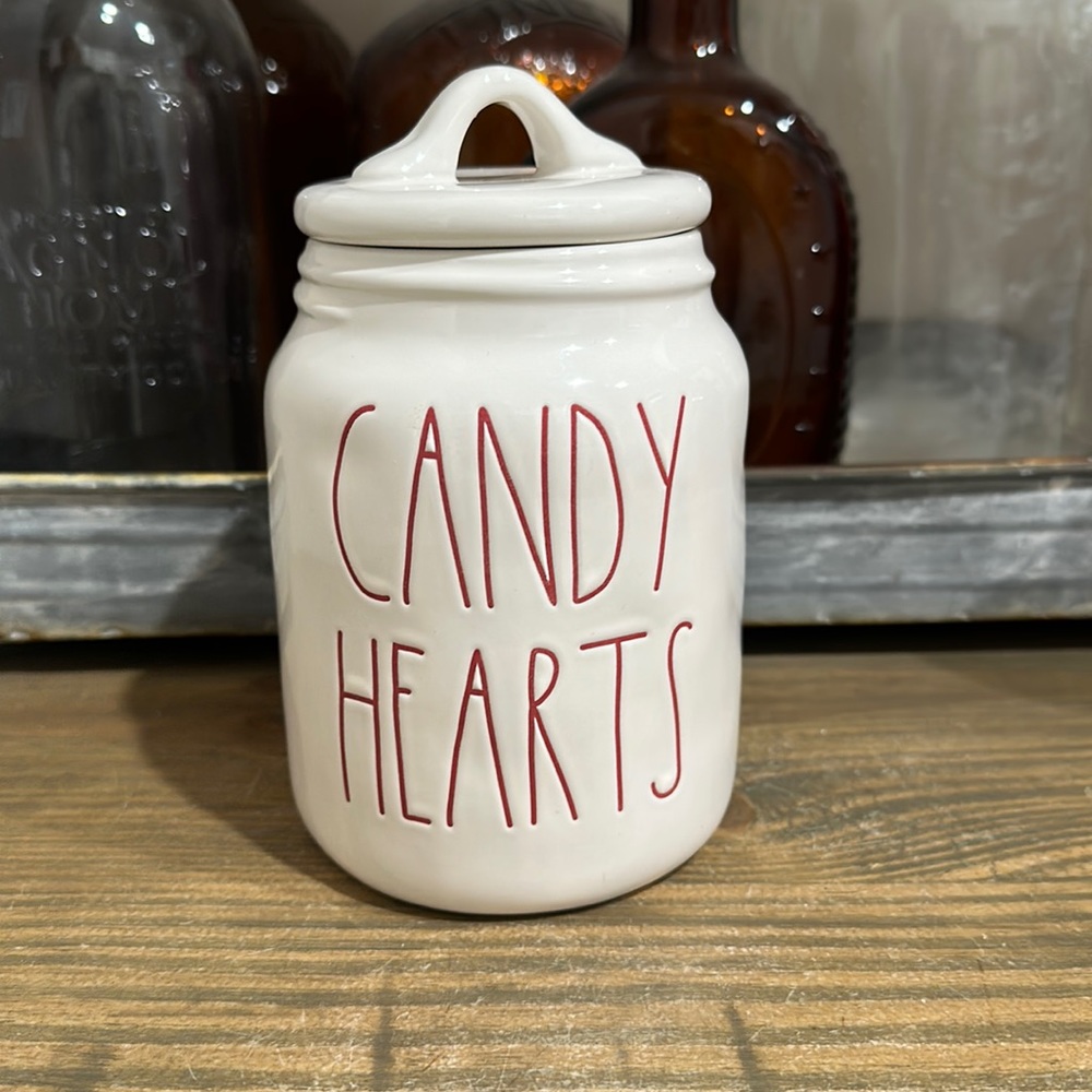 Rae Dunn 2020 CANDY HEARTS Ceramic Baby Canister